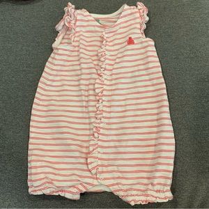 ☀️ 3/$15 Gap White and Pink Striped Onesie